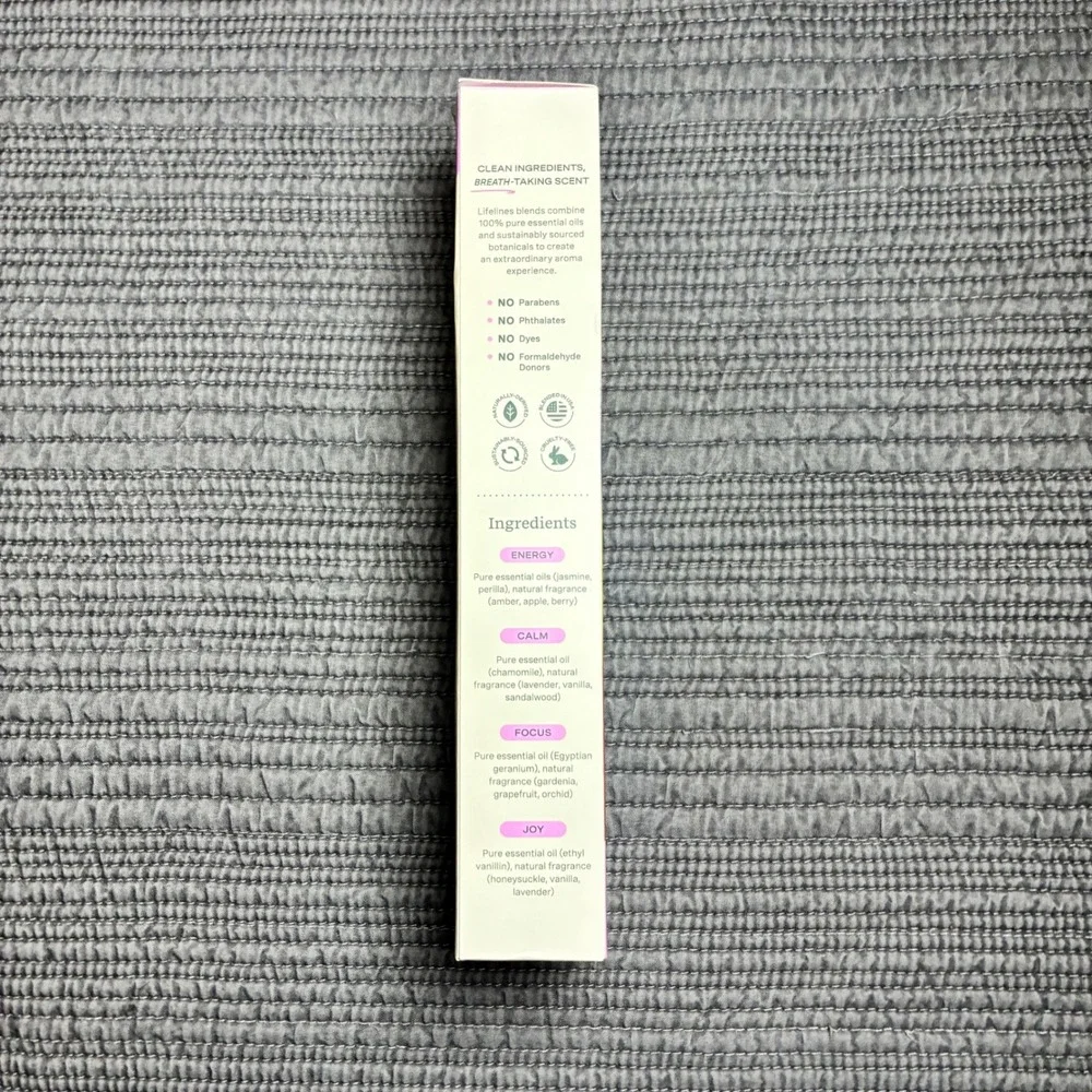 Lifelines Pen Diffuser In Bloom Essential Oil Black Ballpoint Pen & Refill NEW